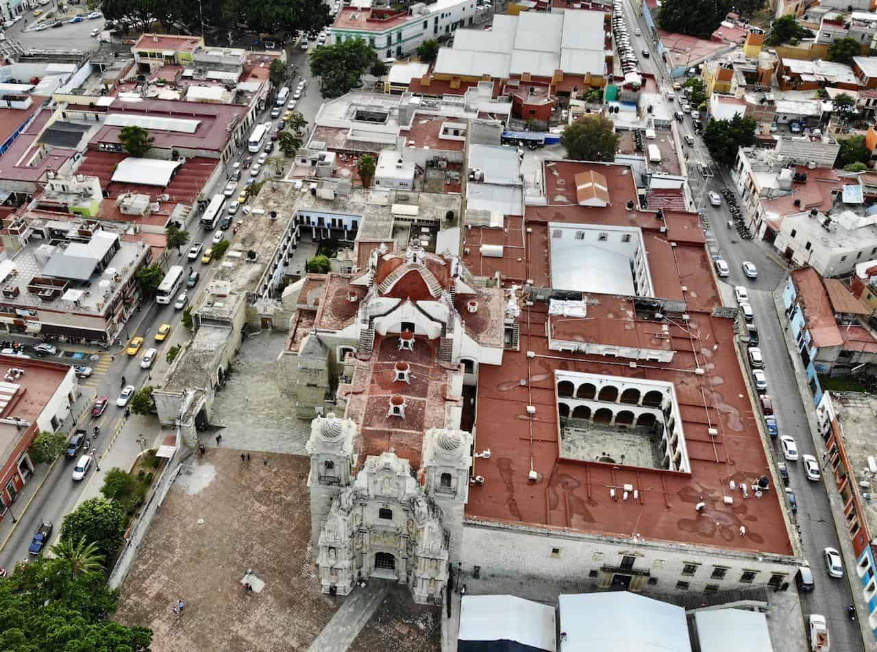 Cathedral Oaxaca Aerial