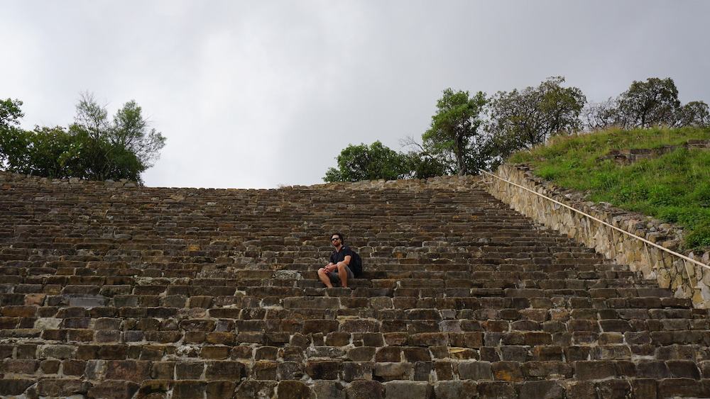 Climbing Monte Alban Ruins