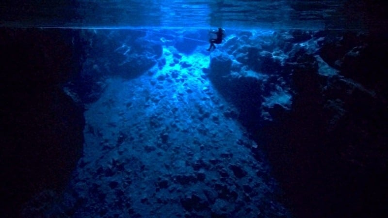 And underwater shot at Chelentun, the largest cenote in cuzama