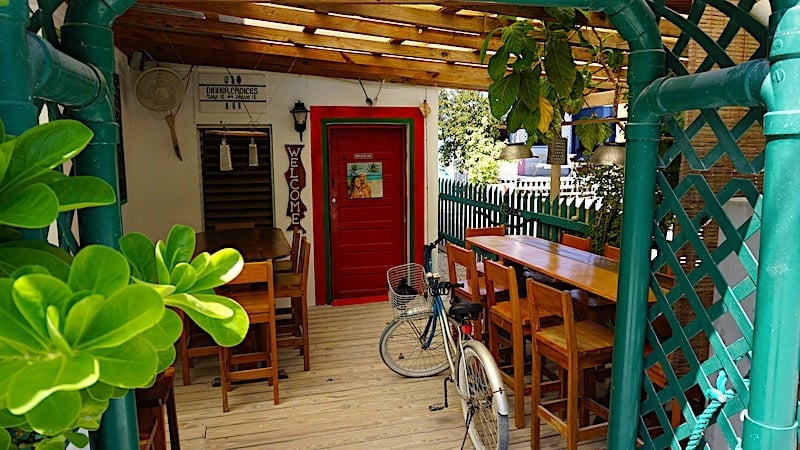 A view inside of Pasta per Caso, a great Italian restaurant in Caye Caulker Belize