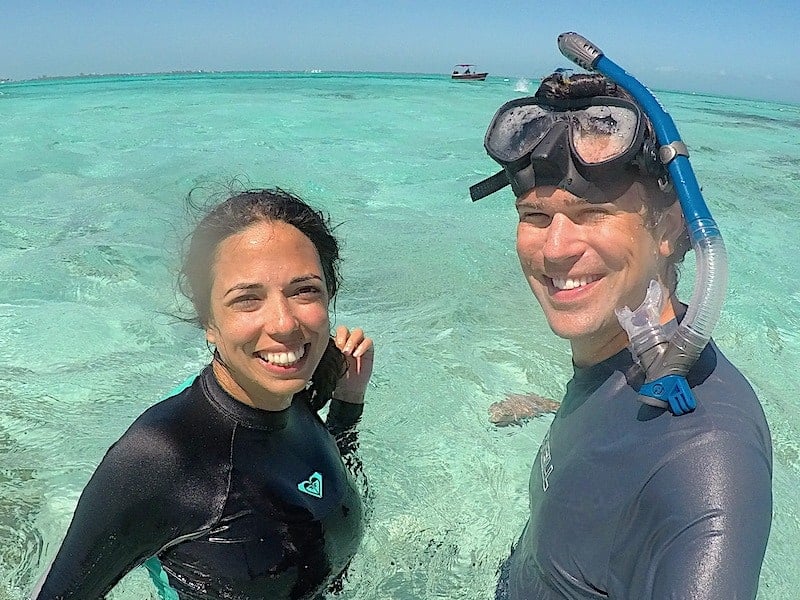 Kristina and Michael from Off Path Travels with our snorkeling gear
