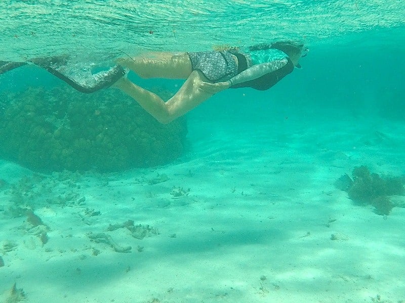 Kristina Snorkeling in Caye Caulker Belize