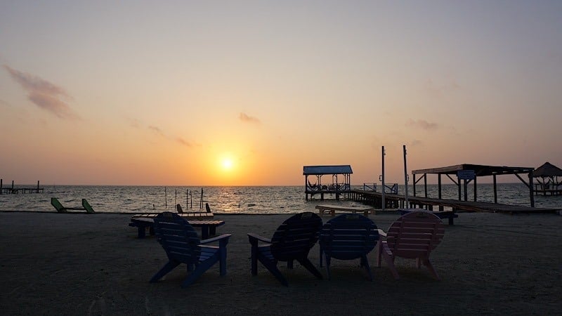 Sunrise in Caye Caulker