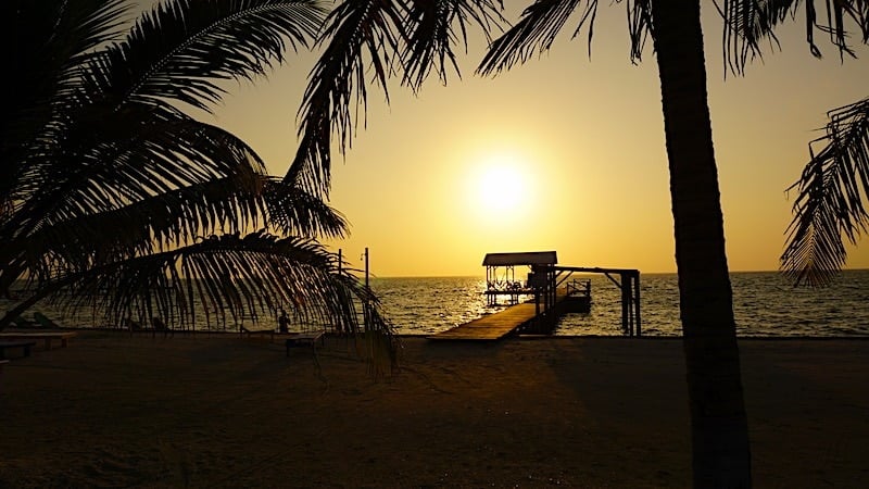 Sunrise near Anchorage Resort in Caye Caulker Belize