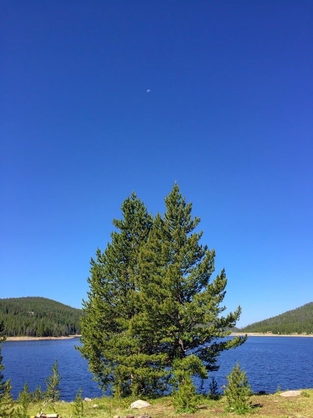 Beautiful sky at a spot for camping near Winter Park