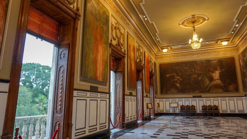 Some of the murals inside the Government Palace near Plaza Grande in Merida