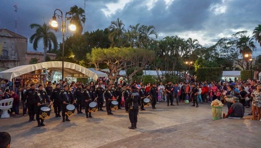 Flag-raising, one of the many Merida Events held at Plaza Grande