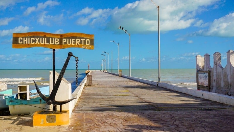 A pier near Chelem in Yucatan, Mexico