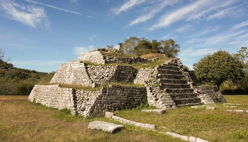 One of the main temples, Building 11, at Tenam Puente