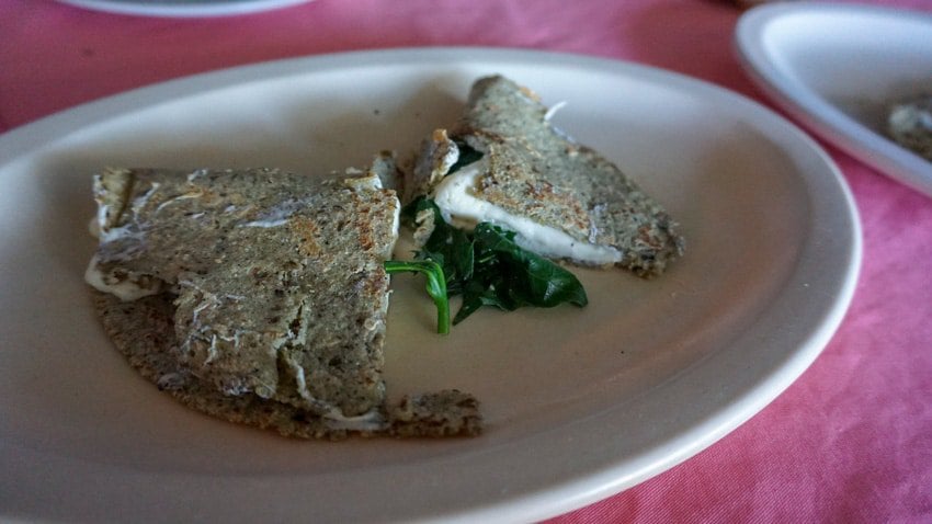 A tortilla made from a local seed, ramon