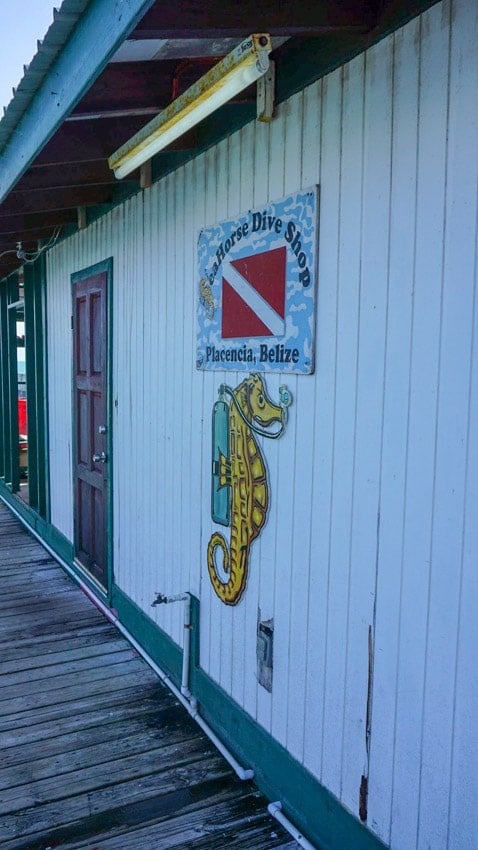 The Seahorse scuba diving shop in Placencia, Belize