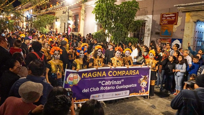Mega Parade for Dia de Muertos in Oaxaca, Mexico
