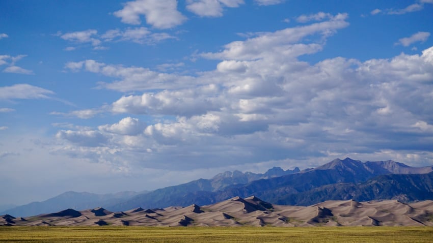The rolling dunes at the Great Sand Dunes National Park
