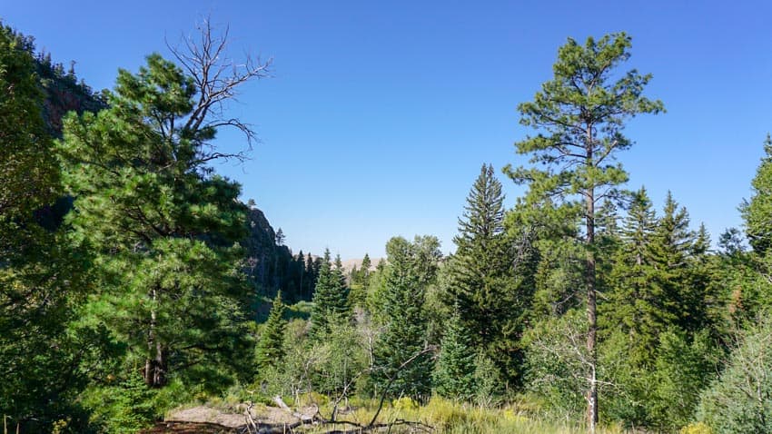 A tiny view of the dunes from the first group of campsites on the Medano Creek Road