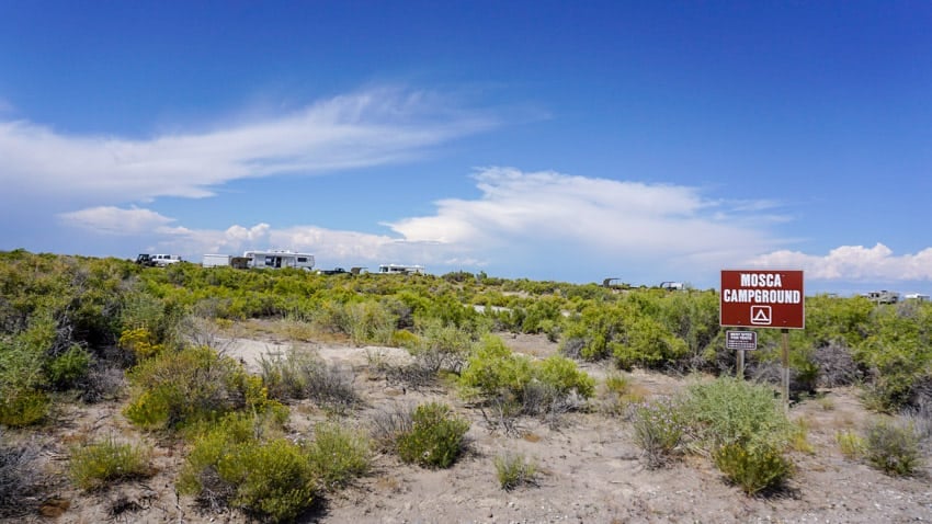 The San Luis Lakes State Wildlife Camping Area, located near the entrance to the Great Sand Dunes