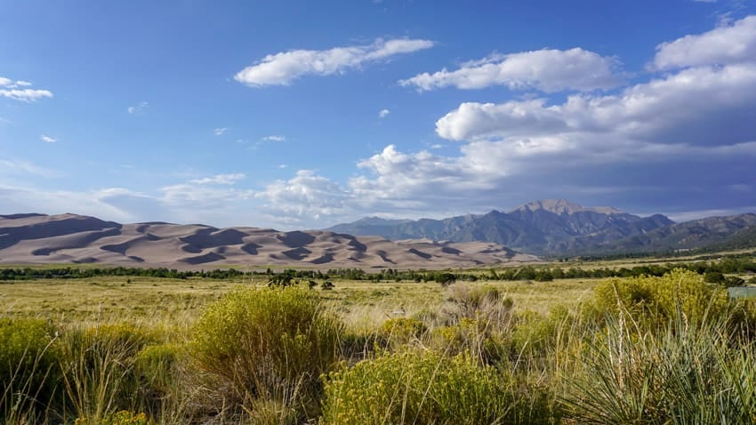 A view from behind the Visitor's Center at the Great Sand Dunes National Park