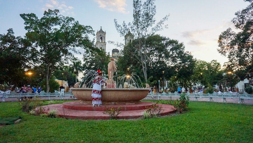 fountain in Valladolid's main square