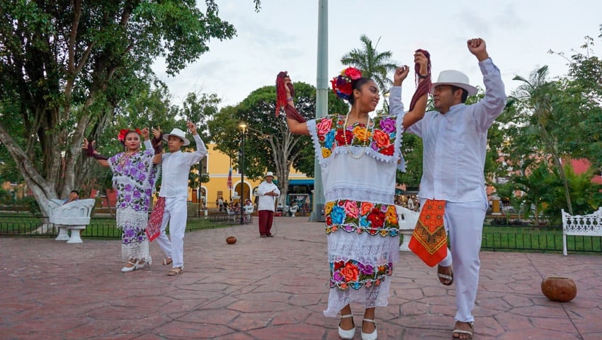 Traditional dancers in Valladolid, Yucatan, Mexico
