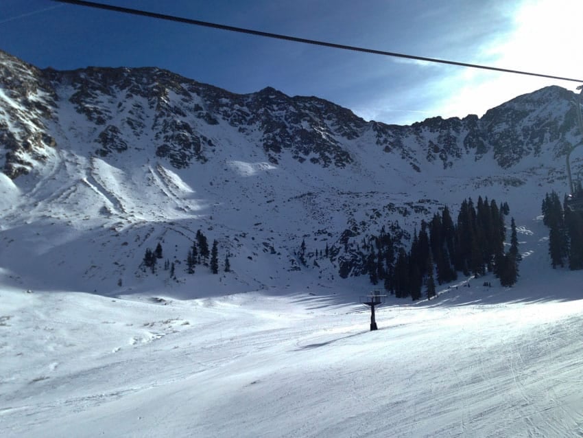 A view of Arapahoe Basin's wall