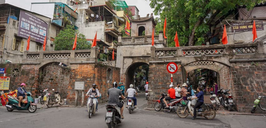 A city gate near Old Quarter, Hanoi, Vietnam