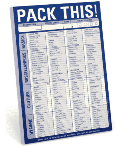packing list