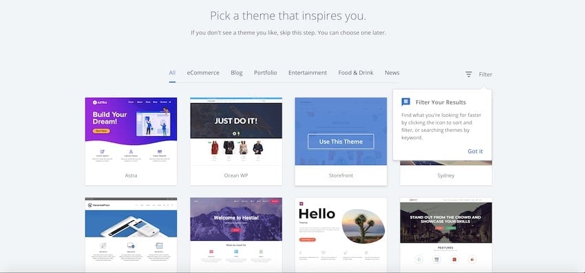 choosing a blog theme