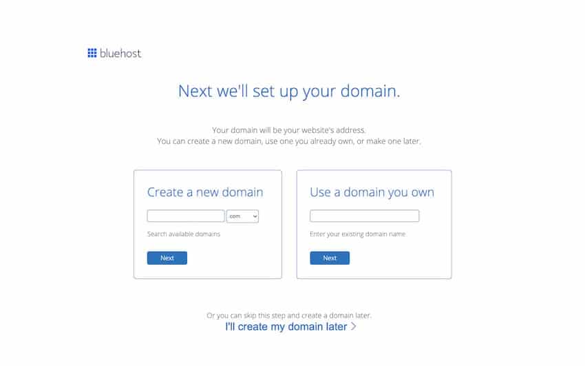 setting up a domain name