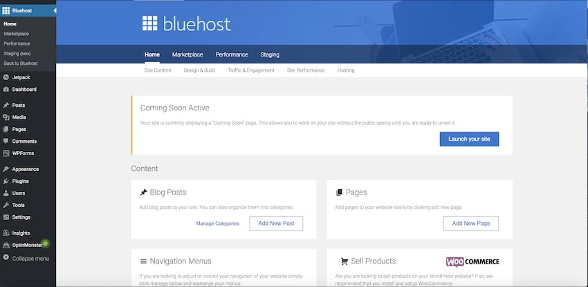 Wordpress Blog Dashboard