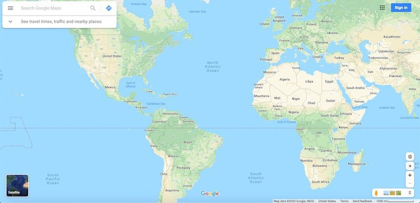 Google Maps Camping App Screenshot