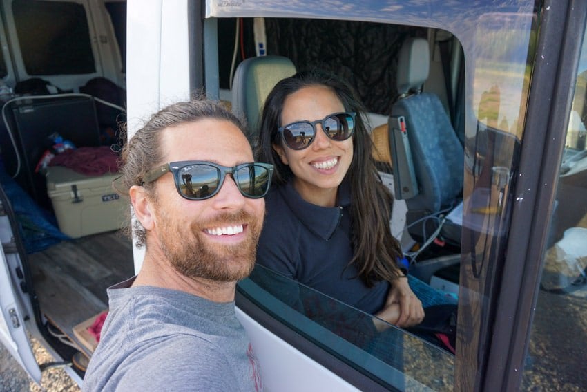 Kristina and Michael enjoying the new sprinter van.
