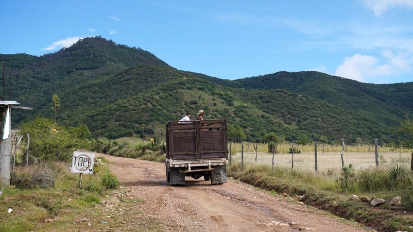 Rought dirt roads and speed bumps are part of the driving experience in Baja Mexico