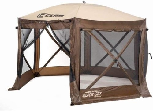 The large Quick-set Clam Pavilion gazebo, great for larger parties