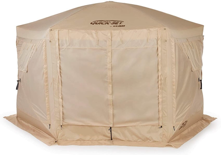 A wholly enclosed Clam Shade