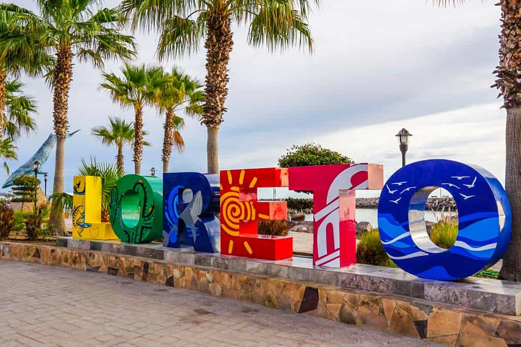 Loreto malecon sign