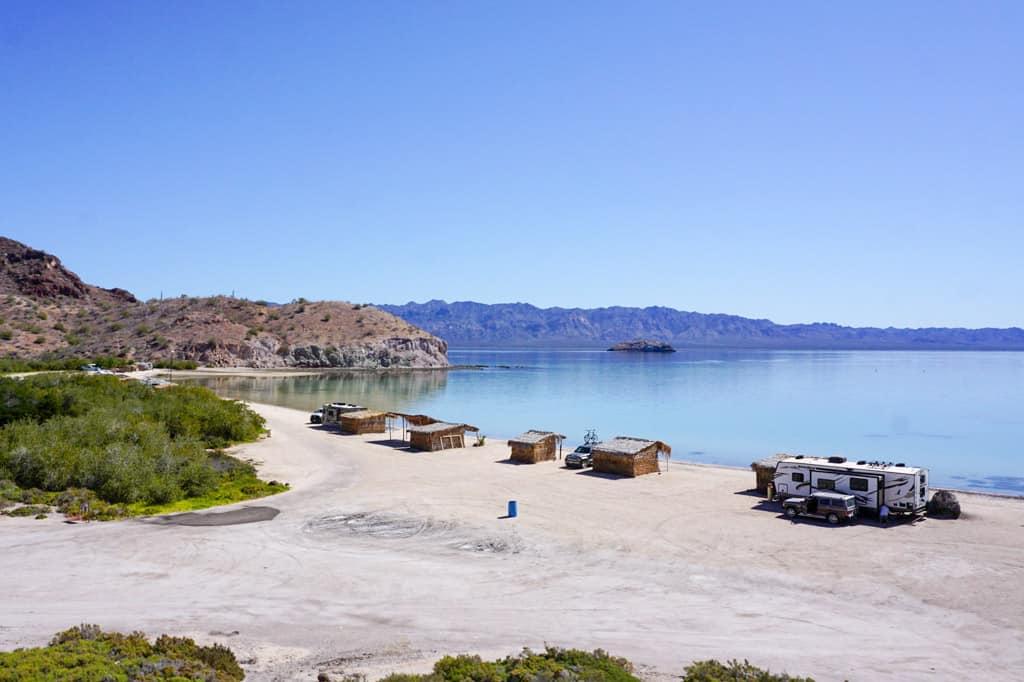 beach campground in Baja