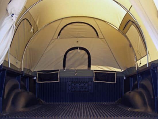 Kodiak Canvas truck bed tent interior