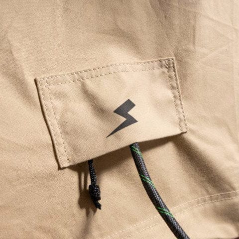 The Teton Bell Tent power cord entry.