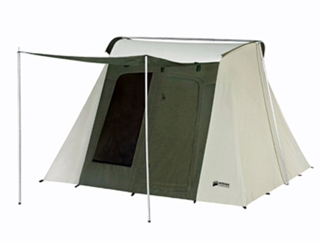 The Kodiak Flex Bow tent with the front shade canopy