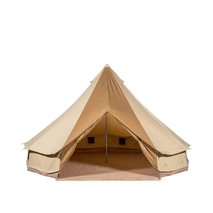 The Teton Sports Sierra Bell Tent with the doors open wide