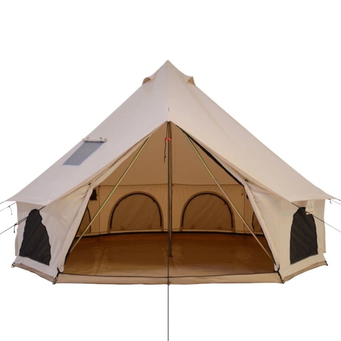 The WhiteDuck Avalon Tent with the doors open and windows visible