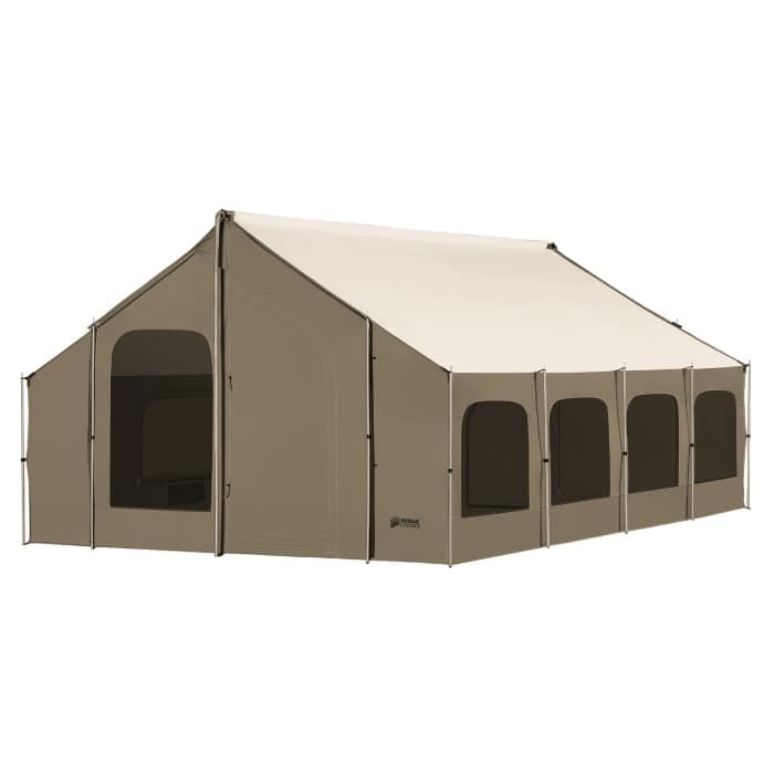 The Kodiak Large Canvas Wall Tent with windows and door