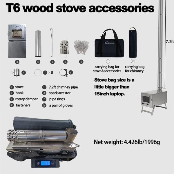 The accessories that come with the Danchel Outdoor Stove