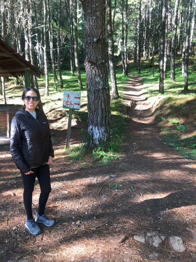 Kristina near the base of the hiking trails at La Cumbre Ixtepeji in Oaxaca
