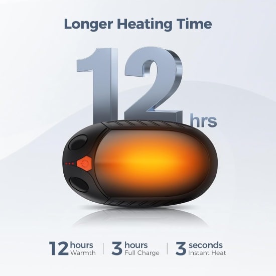 The run time for the compact camping heaters for your hands
